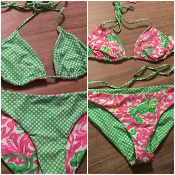 Lilly Pulitzer Swim Lilly Pulitzer Bikini Reversible Polkadot 2